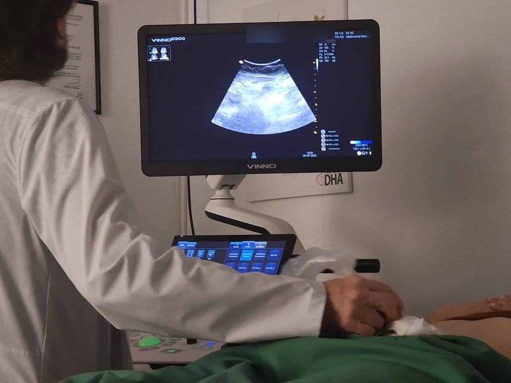 Ultrasound at D.O.D. in Tegucigalpa, Honduras